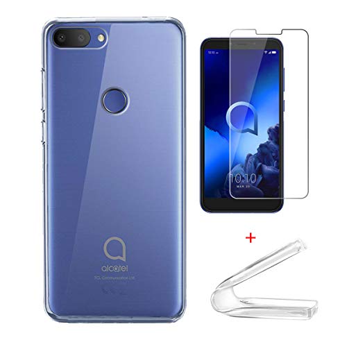 HYMY Cover per Alcatel 1S 2019 + Pellicola Protettiva - Morbida Trasparente... - Ilgrandebazar