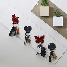 Carica l&#39;immagine nel visualizzatore di Gallery, KalaMitica Gatto Design Appendino Magnetico, Resina ABS, Rosso, 7 x 5,1 Rosso - Ilgrandebazar