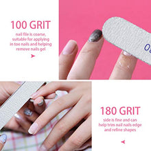 Carica l&#39;immagine nel visualizzatore di Gallery, Lime unghie, URAQT 15 Pezzi Set Lima Per Unghie Gel, Lavabile a Doppia Faccia, per manicure e nail art in gel acrilico. Dimensioni grana 100/180