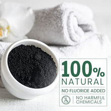 Carica l&#39;immagine nel visualizzatore di Gallery, Carbone Attivo Sbiancante Denti Professionale 100g Dentifricio Carbone Vegetale Sbiancamento Pulizia Denti Polvere Sbiancante Teeth Whitening 2 Spazzolino Bamboo