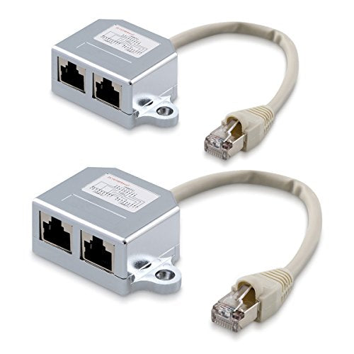 kwmobile 2X Adattatore Splitter sdoppiatore - duplicatore Cavo Rete LAN 2x - Ilgrandebazar