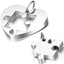 Carica l&#39;immagine nel visualizzatore di Gallery, Oidea Collana per Coppia Lovers in Acciaio Inox con Pendente Argento - Ilgrandebazar