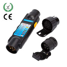 Carica l&#39;immagine nel visualizzatore di Gallery, ETUKER Rimorchio Tester 7 Poli, 7 Pin rimorchio leggero tester + Adattatore - Ilgrandebazar