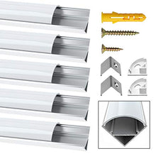 Carica l&#39;immagine nel visualizzatore di Gallery, Jirvyuk LED Profilo in Alluminio Per Luci Strip con copertina bianca... - Ilgrandebazar