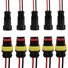Carica l&#39;immagine nel visualizzatore di Gallery, moinkerin 5 Pezzi Connettori Elettrici Impermeabili per Auto a 2 Pin Spina...