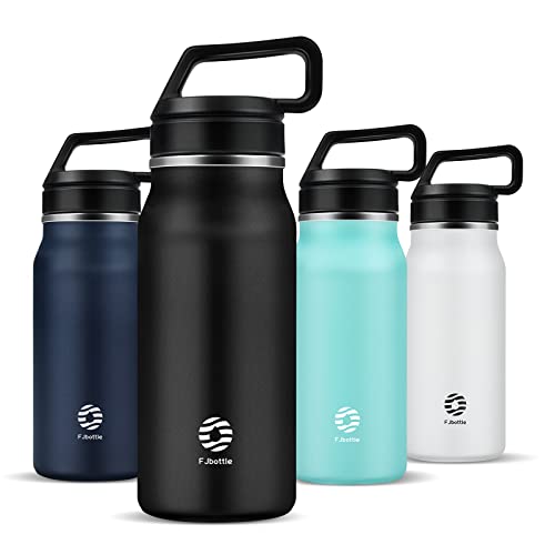 Fjbottle Borraccia Termica in Acciaio Inox Sport, 600ML/950ML/1200ML Bottiglia Termica Senza BPA - Senza Perdite Borracce per Scuola, Palestra, Sport, Yoga, Ciclismo