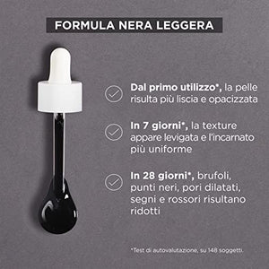 Garnier Siero Anti-imperfezioni, Per Pelle Grassa, Impura e Mista,Contrasta Punti Neri e Brufoli, Formula Vegana* con 4% [Niacinamide + AHA + BHA], Siero Pure Active AHA+BHA con Carbone, 30 ml