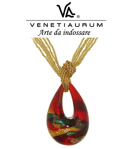 Venetiaurum - Collana donna in vetro di Murano originale e Argento...