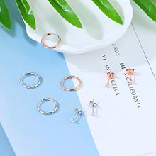 Carica l&#39;immagine nel visualizzatore di Gallery, Milacolato 6 Paia di Qrecchini in Argento Sterling Piccolo 2mm per le Donne... - Ilgrandebazar