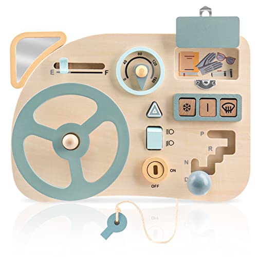 Vanplay Giochi Montessori Busy Board Volante Giocattolo Pannello Sensoriale Bambini Montessori Educativi Giochi in Legno per Bambini 1 2 3 4 Anni