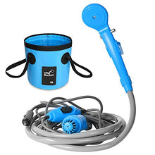 Carica l'immagine nel visualizzatore di Gallery, AUTOPkio Kit Secchio Pieghevole per Doccia Esterna Portatile, Testina Blu