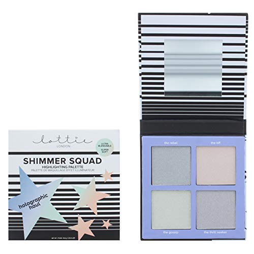 Lottie Shimmer Squad - Palette di evidenziatori olografici, 16,8 g - Ilgrandebazar