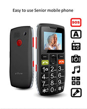 Carica l&#39;immagine nel visualizzatore di Gallery, Telefono GSM per persone anziane, ARTFONE C1 Senior, telefono dual C1, Nero - Ilgrandebazar