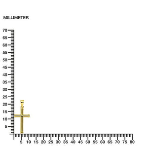 Croce 16x10 mm per bambini - oro giallo 18k (750) - Ilgrandebazar