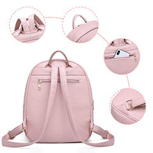 Carica l&#39;immagine nel visualizzatore di Gallery, Zaino Donna, Myhozee Borsa Donna Pelle PU Zainetto impermeabile Nero