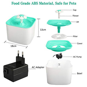 Gifort Fontana di Acqua per Animali Domestici, Fontanella d'Acqua Gatti...