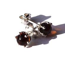 Carica l&#39;immagine nel visualizzatore di Gallery, Camaleonte Orecchini a Bottone in Argento Sterling Massiccio 925 con Ambra... - Ilgrandebazar