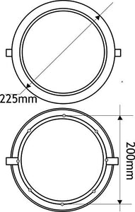 5 x Pannello Faro 18W Faretto A LED Luce Bianca 20CM E Ad Incasso A Molla... - Ilgrandebazar