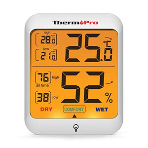 ThermoPro TP53 Termometro Igrometro Interno Misuratore di Umidità e...