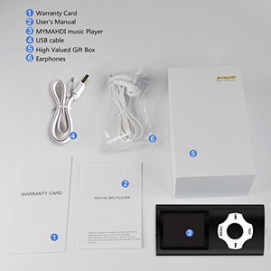 Mymahdi lettore portatile MP3 / MP4, nero con schermo da 1,8 pollici LCD e...