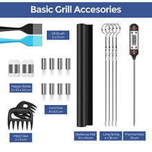 Carica l'immagine nel visualizzatore di Gallery, Edihome, Set Barbecue, Accesori Barbecue, 25 Pezzi, Kit Professionale, BBQ, Acciaio Inossidabile, Regalo Uomo, con Custodia Premium Grill