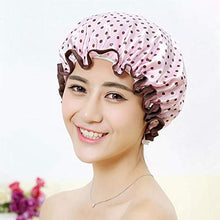 Carica l&#39;immagine nel visualizzatore di Gallery, ZARRS Cuffia Doccia Riutilizzabile,2 Pack Impermeabile Pink+wave Point - Ilgrandebazar