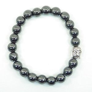 Zen braccialetto etnico Thurcolas con perle ematite e perline Buddha... - Ilgrandebazar