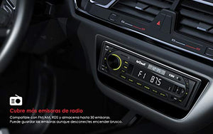 Autoradio Bluetooth RDS Stereo ieGeek, Luce dei Tasti a 7 Colori, 60WX4...