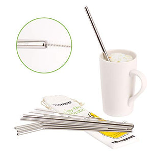 HOOMEE Cannucce in Acciaio Inox Riutilizzabili (Set da 8), Formato Famiglia - Ilgrandebazar