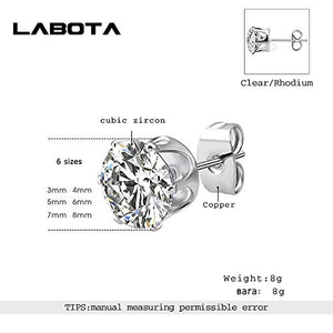 LABOTA 15 Paia Acciaio Inossidabile Set Orecchini, 12 paia Zirconia Cubica... - Ilgrandebazar