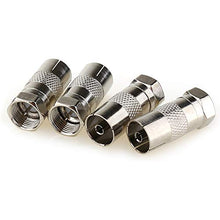 Carica l'immagine nel visualizzatore di Gallery, JEEUE 4PCS Presa femmina RF a tipo F Convertitore adattatore TV f - F m -4P