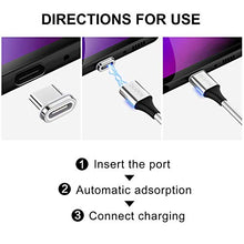 Carica l&#39;immagine nel visualizzatore di Gallery, ZKAPOR Magnetico Cavo USB [2Pezzi, 1m] Connettore USB-C