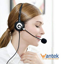Carica l'immagine nel visualizzatore di Gallery, Wantek Cuffie USB Stereo con Microfono a Cancellazione del Binaural UC602