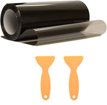 Carica l'immagine nel visualizzatore di Gallery, Mioke Pellicola per fari Auto,300cm*30cm PVC Pellicola Pellicola per Tinte Autoadesivo per Auto Fendinebbia, Posteriore Antinebbia, Fanale Posteriore Nero/Giallo (Nero)