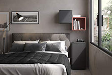 Carica l'immagine nel visualizzatore di Gallery, Iconico Home QBE Cubo da parete, con anta apertura a pressione, Grigio Scuro