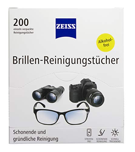 Zeiss Occhiali Salviette per la pulizia, 200 pezzi - Ilgrandebazar