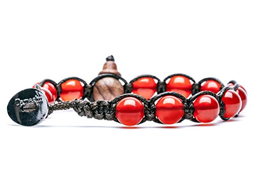 TAMASHII Bracciale Tibetano in Agata Rosso Passione BHS900-124 MainApps - Ilgrandebazar
