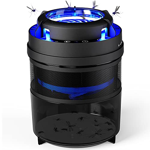 CONOPU Zanzariera Elettrica - Lampada Antizanzare da Interno, 6W Zanzariera Elettrica Giardino, Antizanzare Elettrico 365nm UV, Lampada Zanzare Esterno, Controllo Bionico Zanzariera, Nero