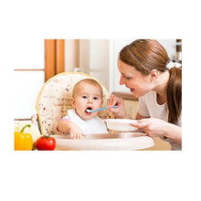 Carica l&#39;immagine nel visualizzatore di Gallery, Cucchiaino Svezzamento Set 4 Silicone Neonato Cucchiai Manico...