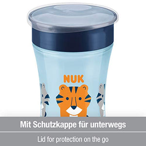 NUK Magic Cup Bicchiere Antigoccia per Bambini, Bordo 360°, 8+ Blu (Nuovo) - Ilgrandebazar