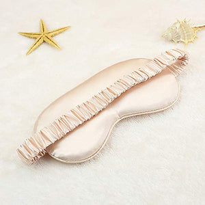 Gobesty - Mascherina per occhi in seta naturale, dormire, con fascia... - Ilgrandebazar