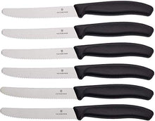 Carica l&#39;immagine nel visualizzatore di Gallery, Victorinox Coltello da tavola con lama 11 cm a manico nero, Nero - Ilgrandebazar