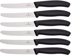 Victorinox Coltello da tavola con lama 11 cm a manico nero, Nero - Ilgrandebazar