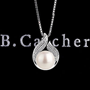 B.Catcher collana e ciondolo abbraccio con perla argento s925“Hug with... - Ilgrandebazar