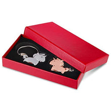 Carica l&#39;immagine nel visualizzatore di Gallery, QGWZ Portachiavi Amante 1 Paio Carino Key chain e Uomo Donna Amore ad Anello...