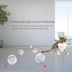 Pidsen Gatto Palla Automatica, Giocattolo Interattivo per Sfera Bianca