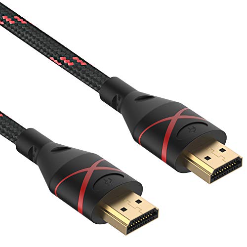 Rankie Cavo HDMI Alta velocità, Ethernet, 3D, Video 4K e Arc, Nylon Rosso