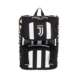Zaino Estensibile Big Juventus Coaches, 28 Lt, Bianco/Nero, 41 cm