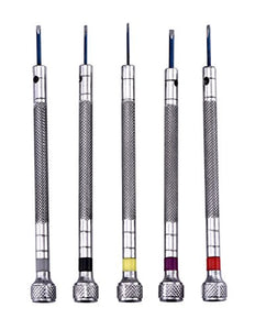 Set di 5 cacciavite per orologiai e gioiellieri, con 5 punte ricambio - Ilgrandebazar