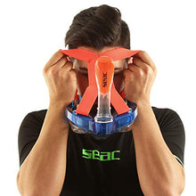 Carica l&#39;immagine nel visualizzatore di Gallery, SEAC Magica, Maschera Snorkeling Full Face Integrale Anti S/M, Blu/Arancione